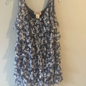 Ruffle, glitz , and comfortable short sleeve top